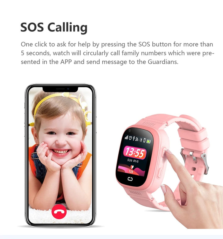 LT 12 Kids Smart Watch Black, smartwatch for kids - Smart Watch South Africa