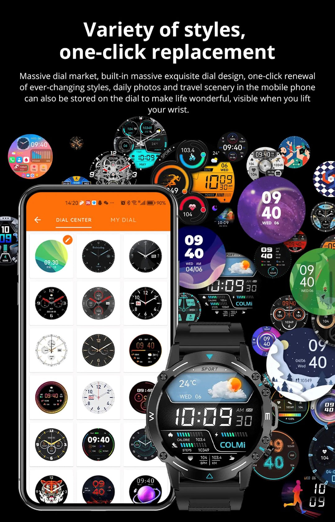 Colmi M42 Black Smartwatch for Everyday Wear by Smart Watch South Africa
