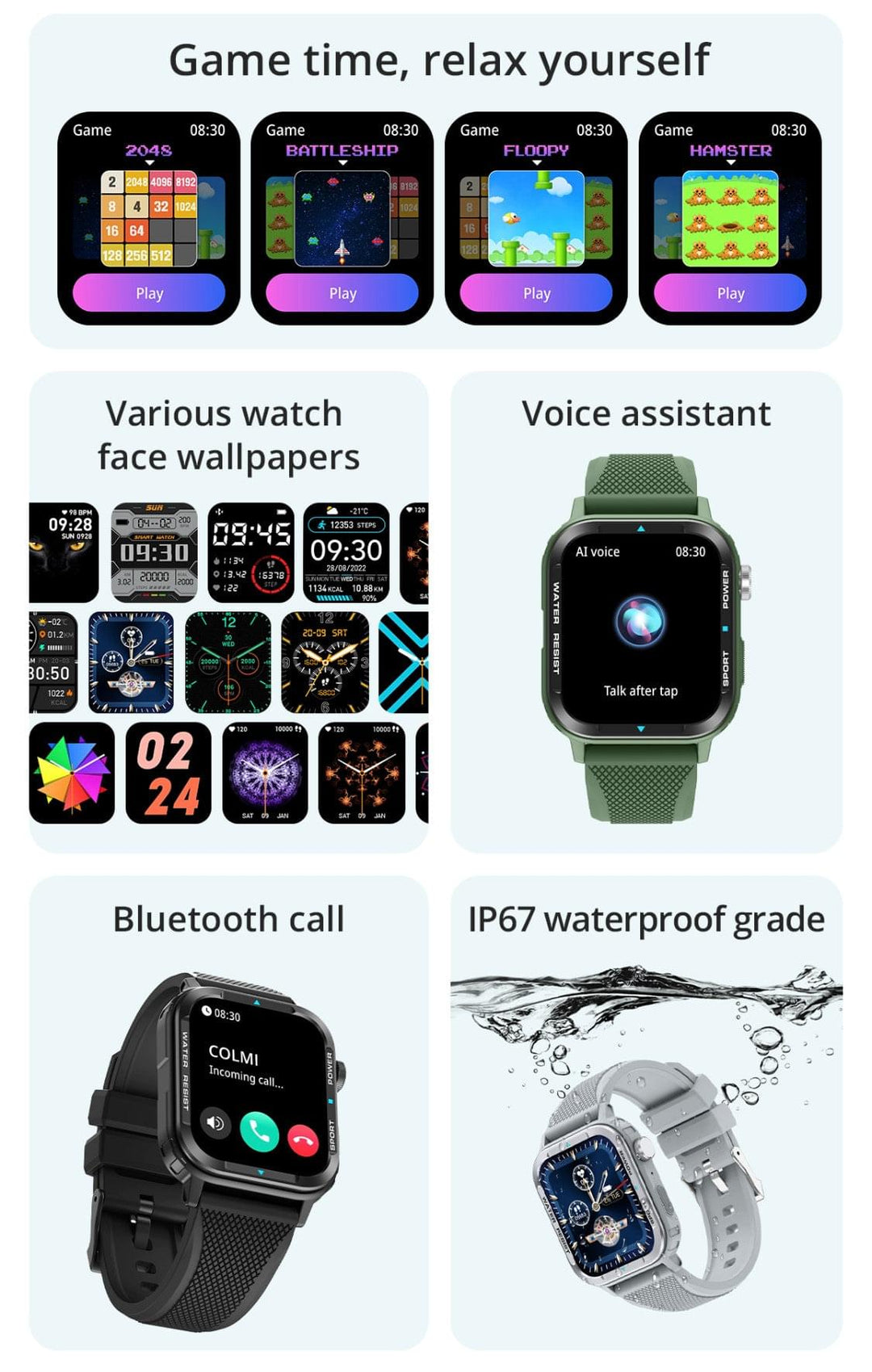 Colmi M41 Silver Smart Watch South Africa