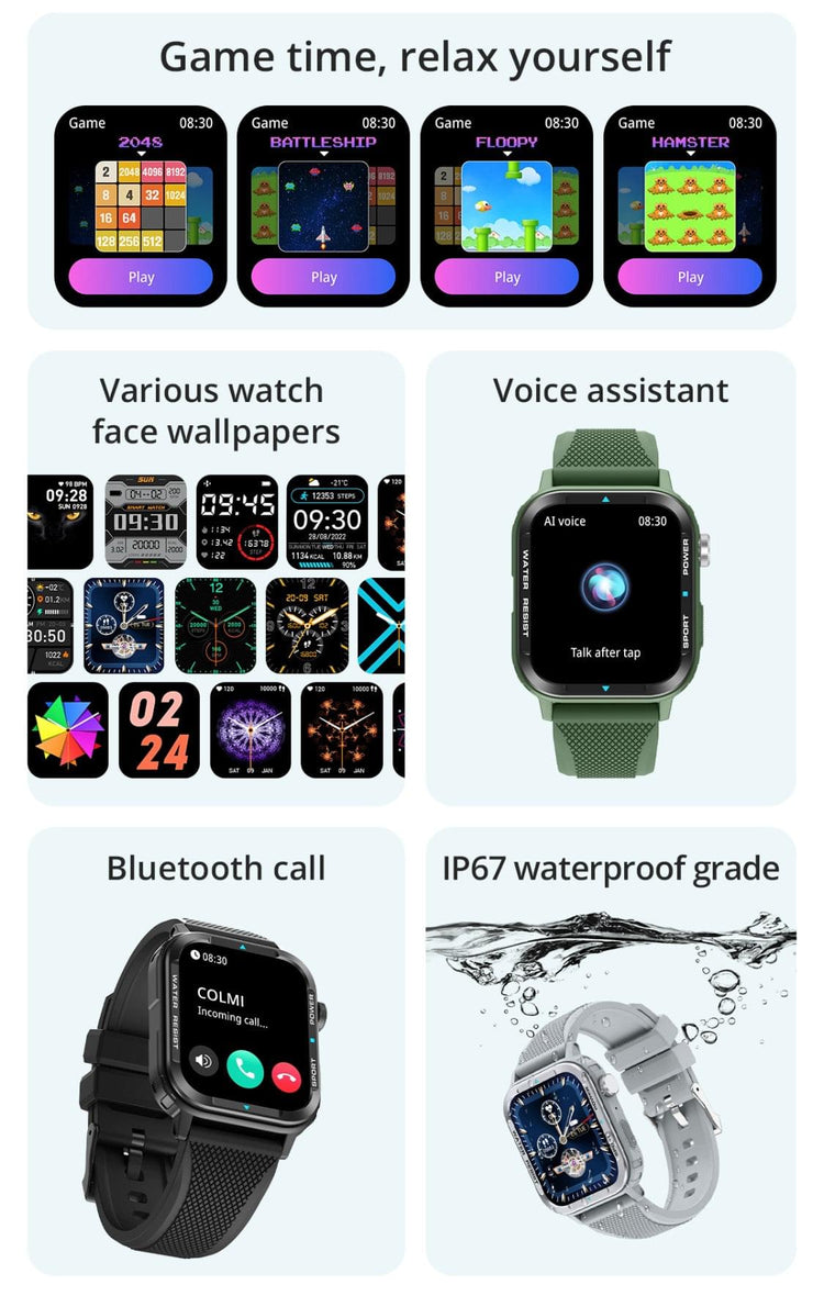 Colmi M41 Black Smart Watch South Africa 