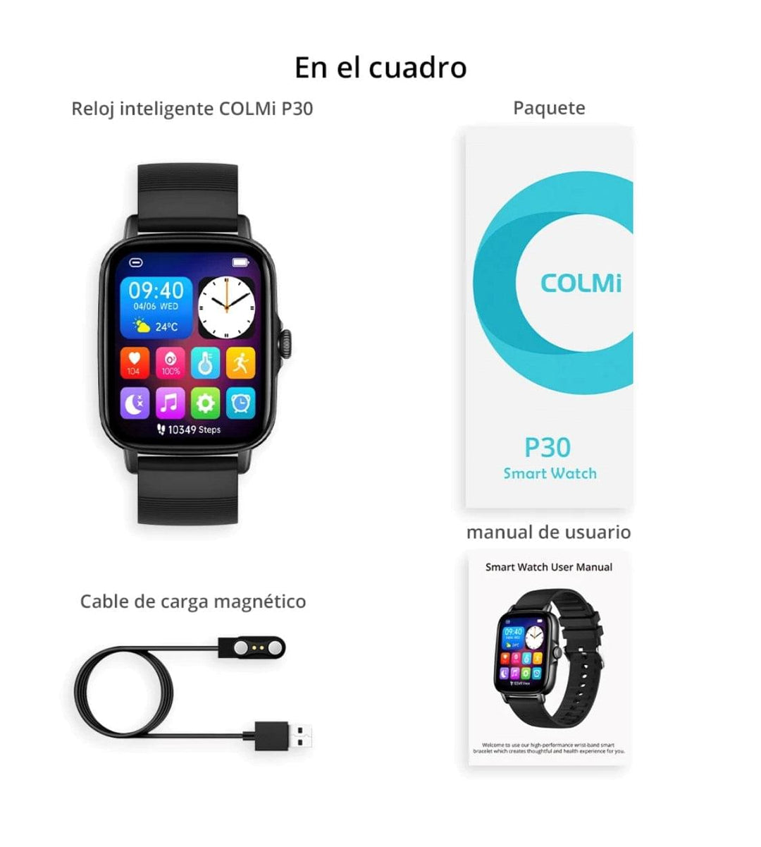 Colmi P30 Black Smart Watch South Africa