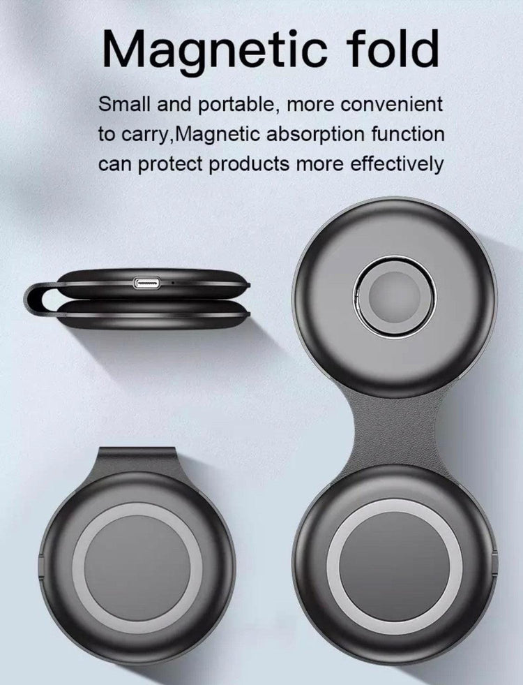 Smart Watch South Africa  Headphone & Headset Accessories Black 3 in 1 Wireless Magnertic Charger