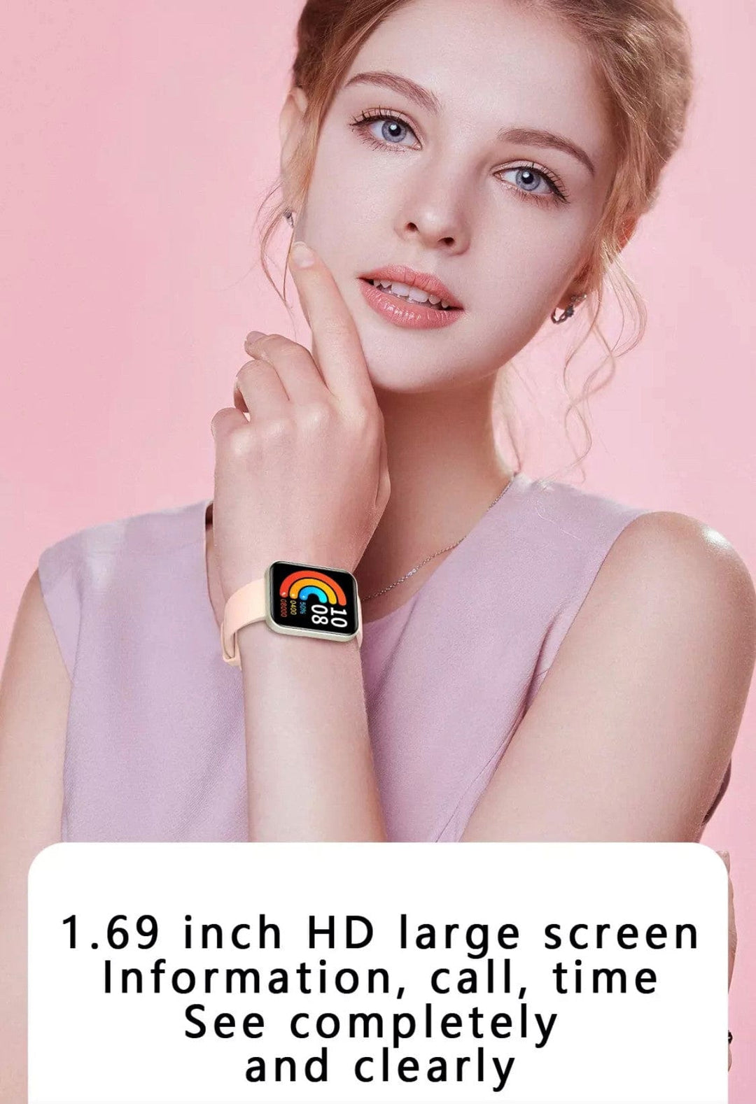 SMARTOBY 1.69 Inch HD Black Extra Straps