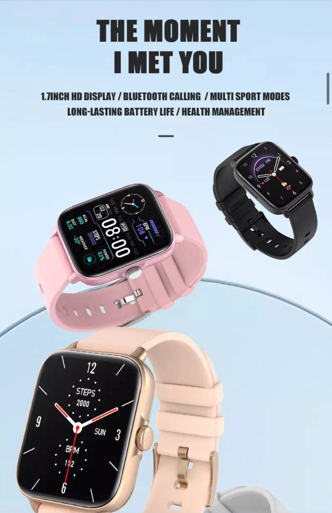 Smartoby P28 Plus Black with BT Calling - Smart Watch SA