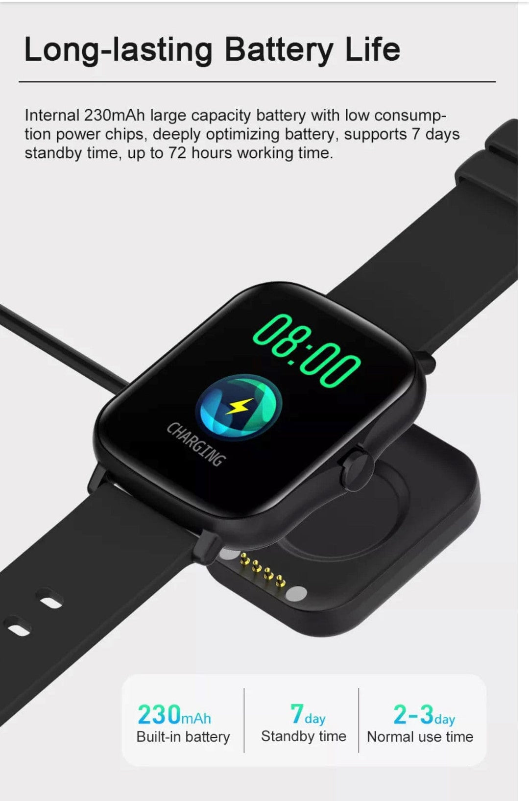 Smart Watch South Africa Watches Black SMARTOBY P8 MAX Black With BT Call