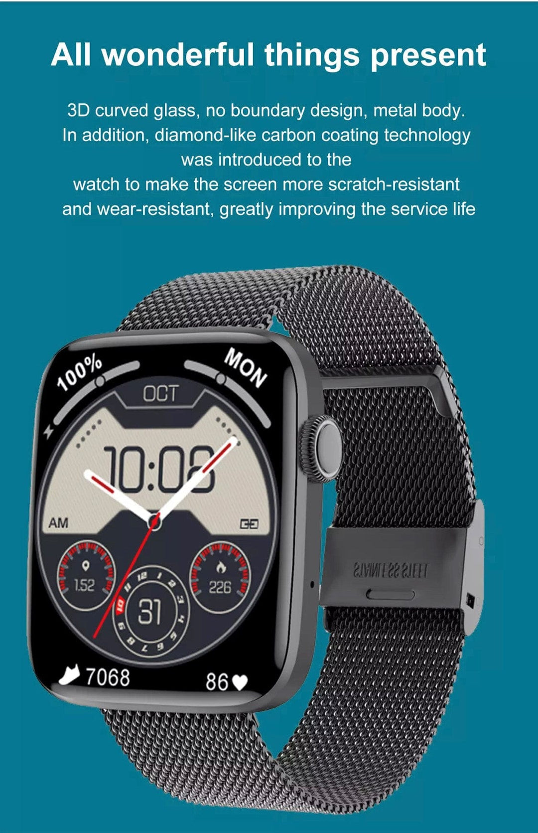 Smart Watch South Africa  Watches Black Smartoby WearPro Series 7 BLack Extra Straps Availible