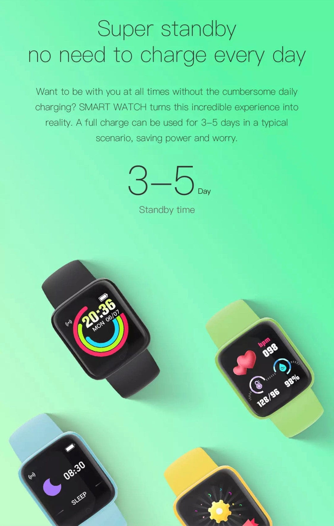 Smart Watch South Africa Watches Green Y68  Smart Watch Green