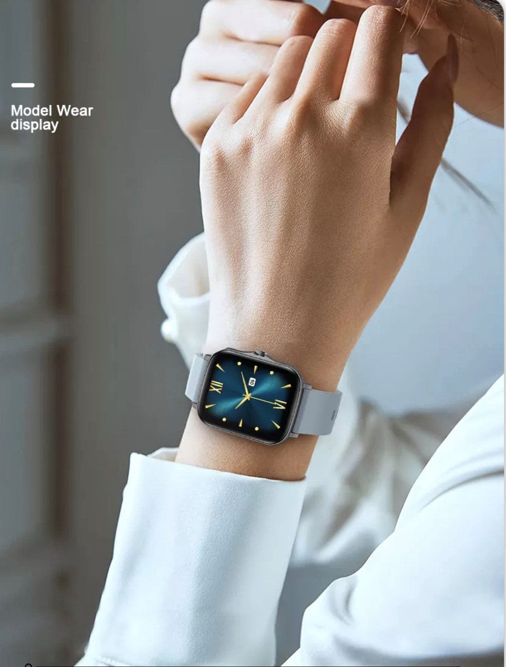 Smartoby P8 Max Light Gray Smart Watch with BT Call - Smart Watch SA