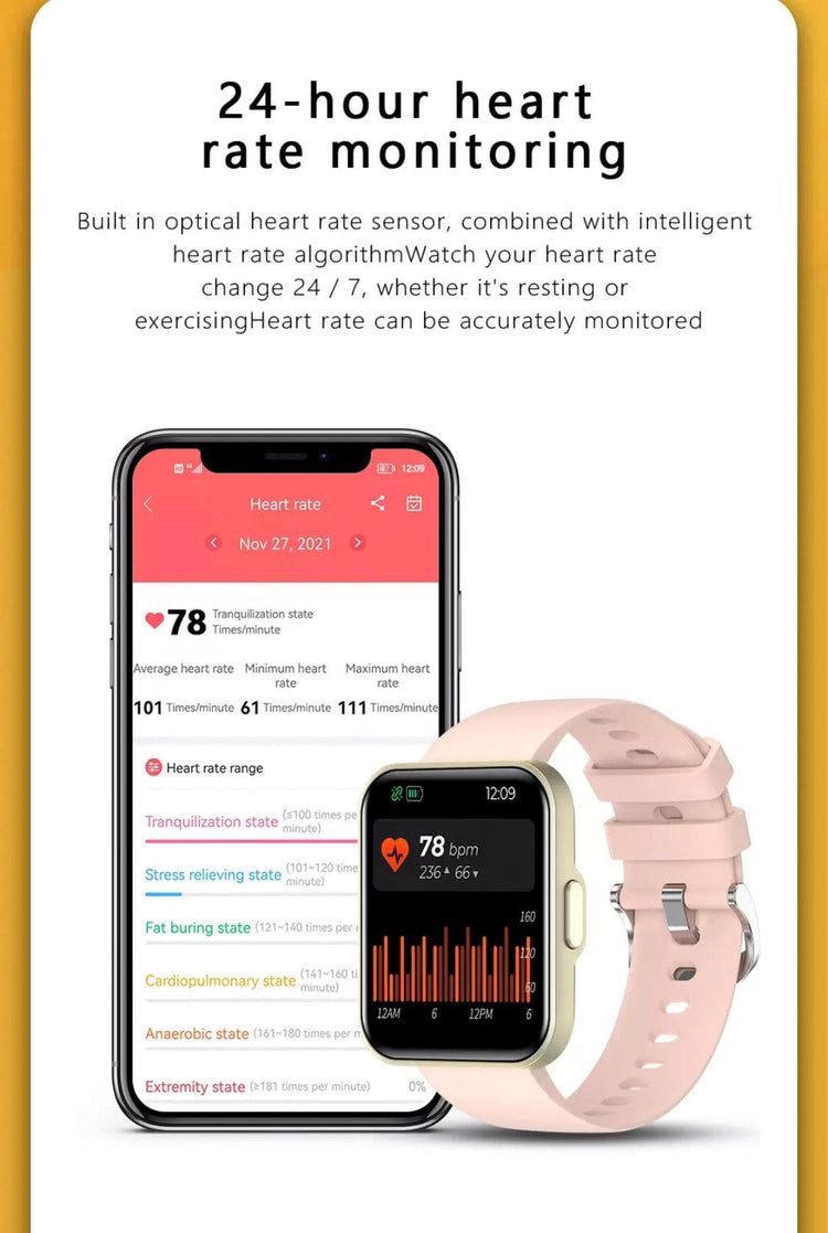 Smart Watch South Africa Watches Pink SMARTOBY 1,69 Inch HD Pink Extra Straps Availible