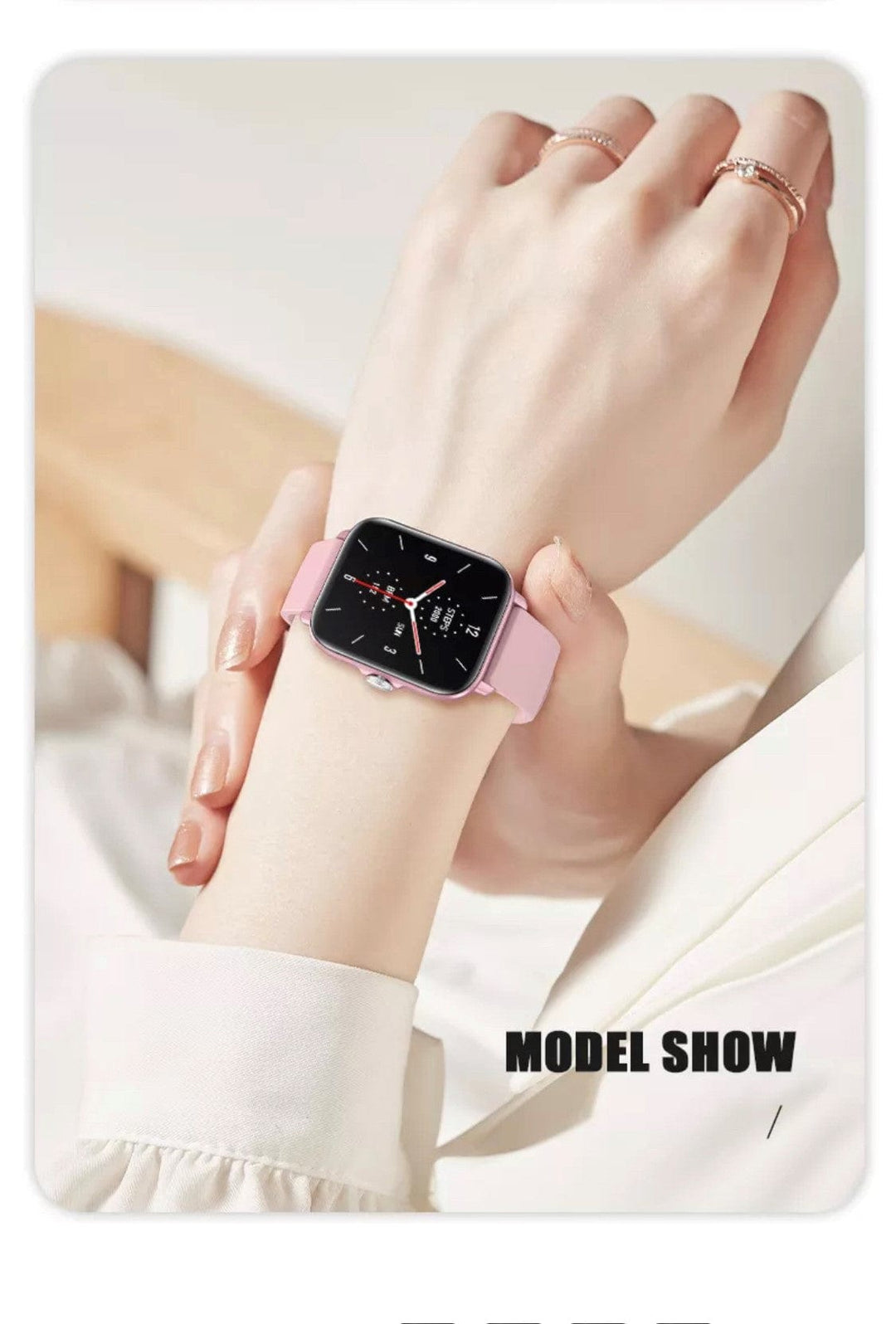 Pink Plus Smart Watch with BT caliing - Smart Watch SA